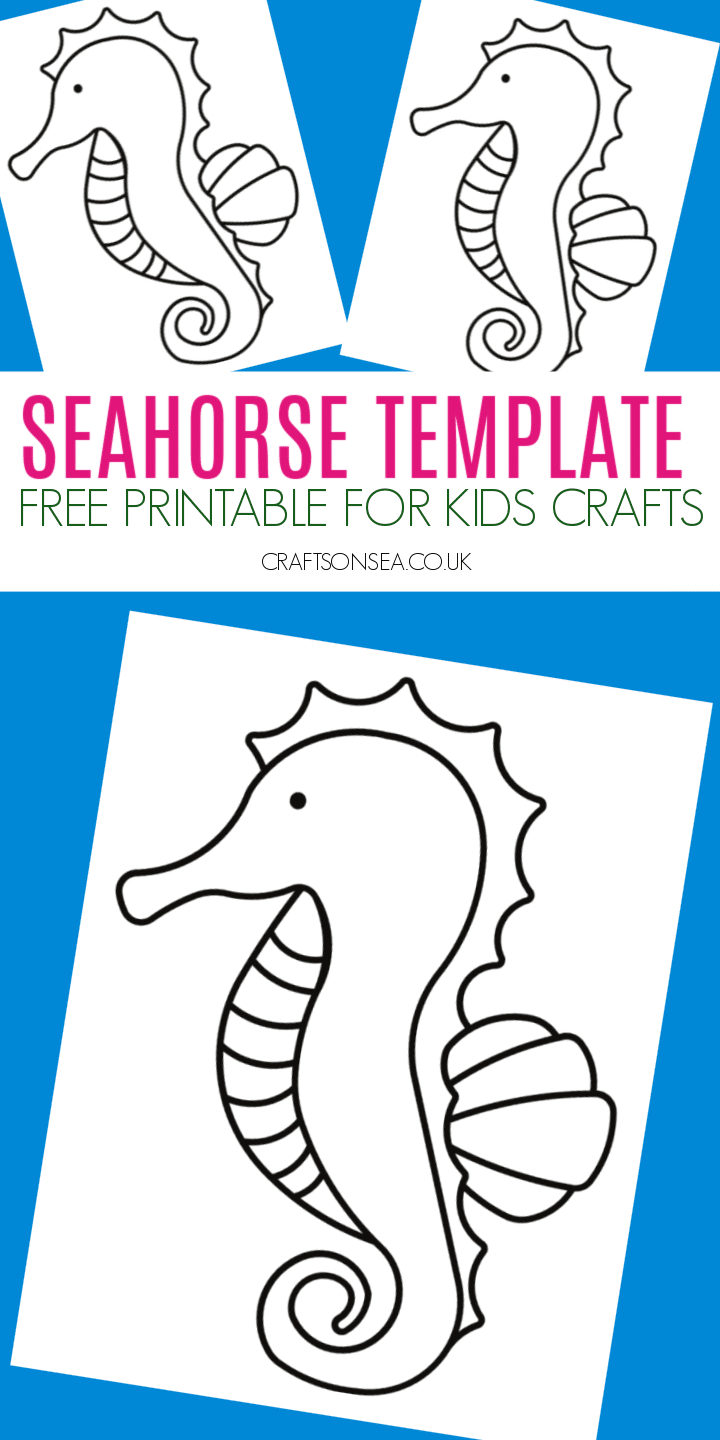 Seahorse Template (Free Printable Pdf) - Crafts On Sea pertaining to Free Printable Seahorse Stencil
