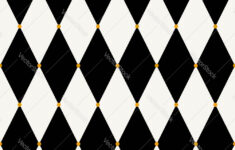 Seamless Harlequin Pattern In Black And White Vector Image throughout Free Printable Harlequin Pattern