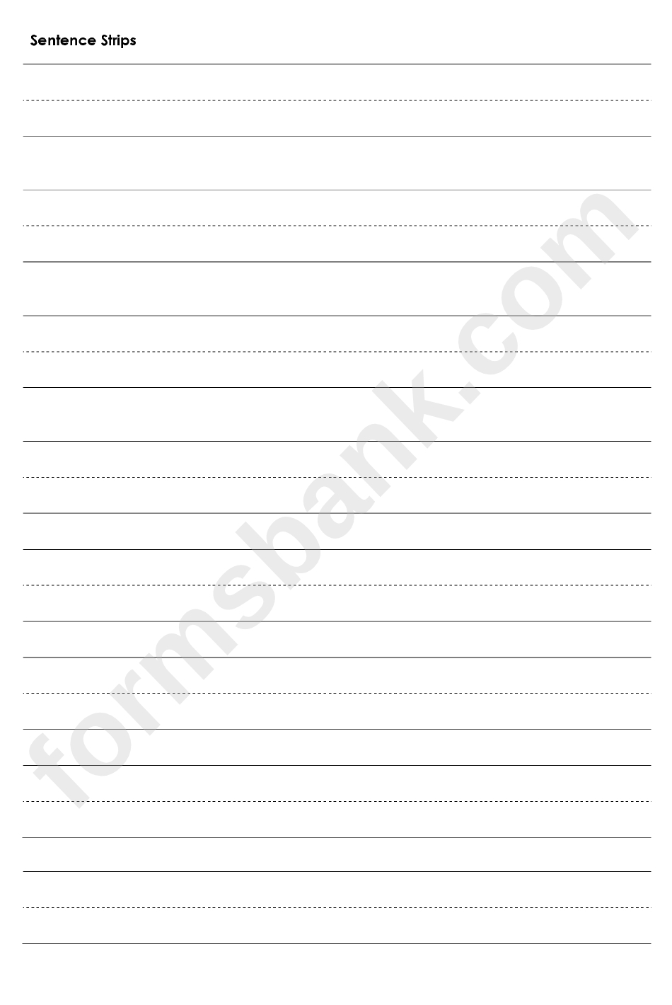 Sentence Strips Printable - Printable Party Favors inside Free Printable Blank Sentence Strips