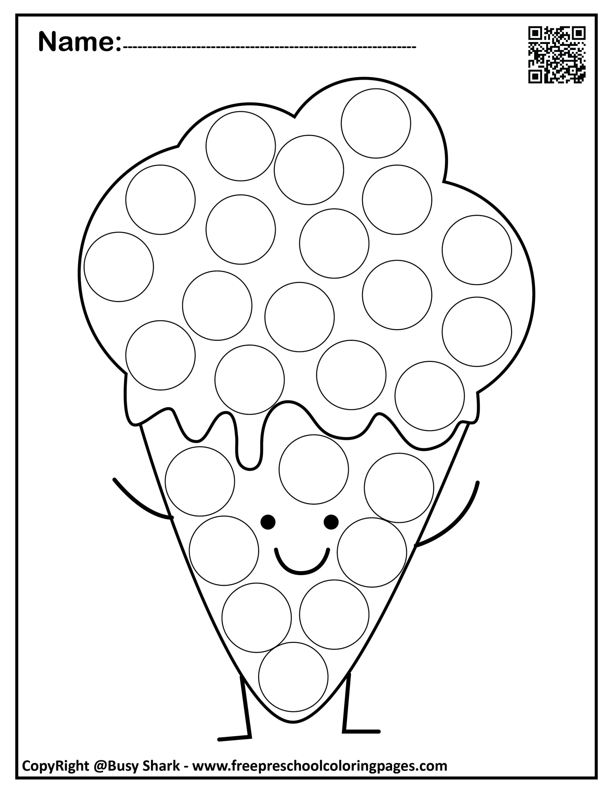 Set Of Summer Dot Markers Pages pertaining to Do a Dot Free Printables Summer