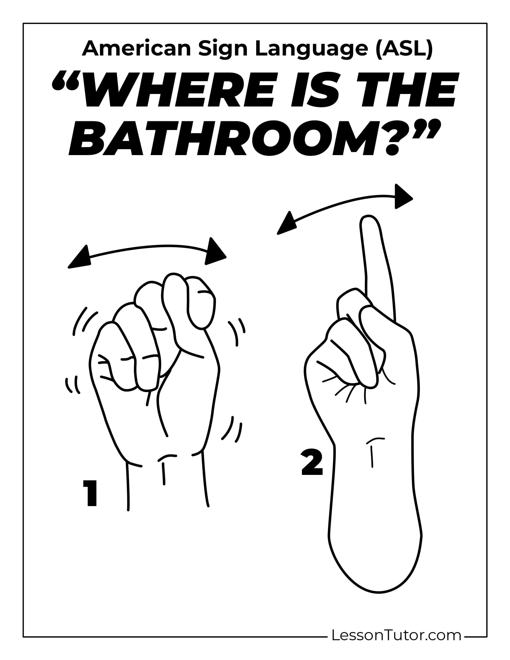 Sign Language – Everyday Phrases - Free Coloring Pages, Pdf regarding Free Printable Sign Language Phrases