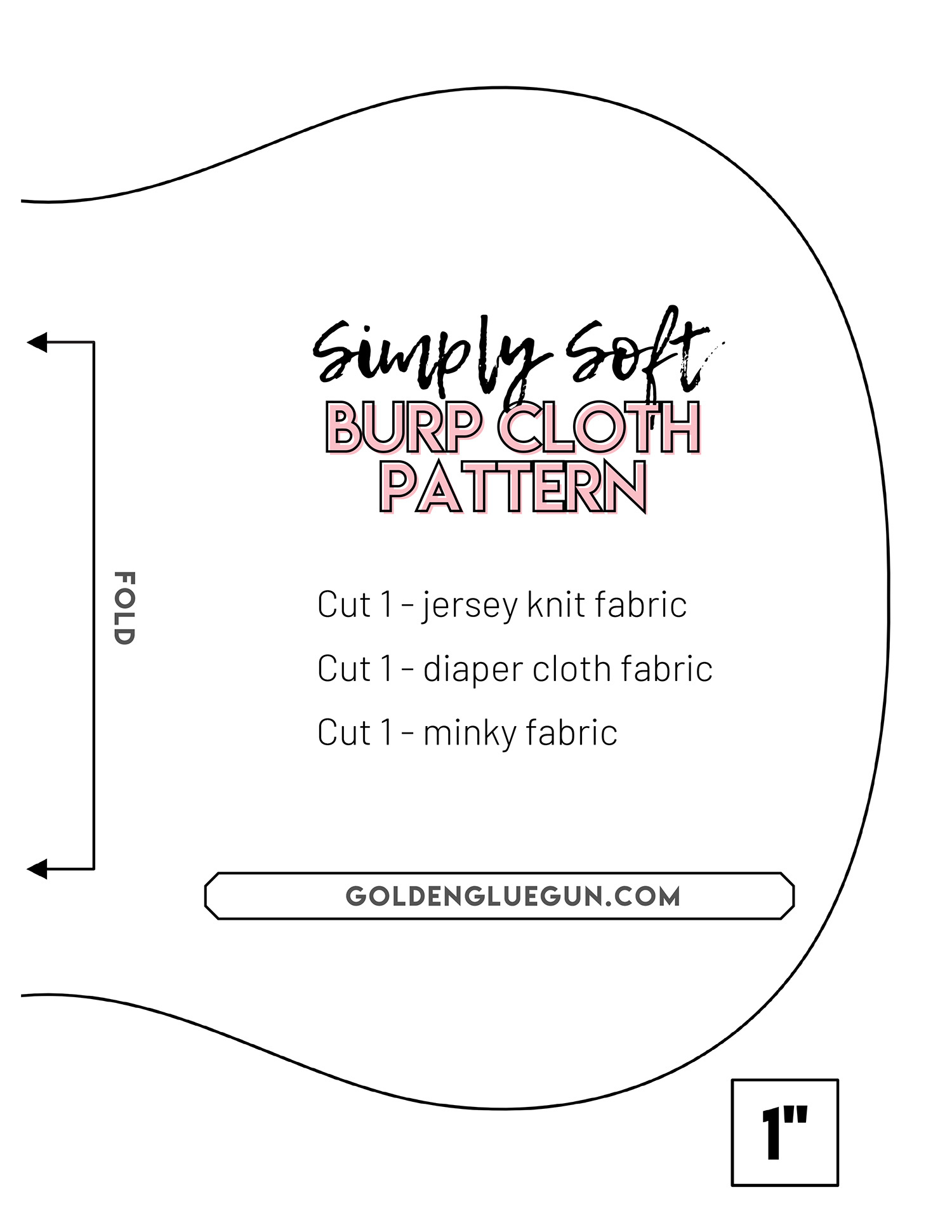 Simply Soft Burp Cloth Pattern - Golden Gluegun in Free Printable Burp Cloth Patterns