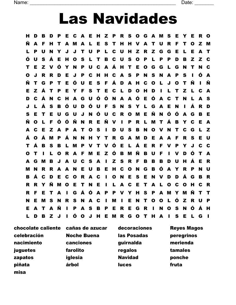Spanish Word Search - Wordmint intended for Spanish Puzzles Printable Free
