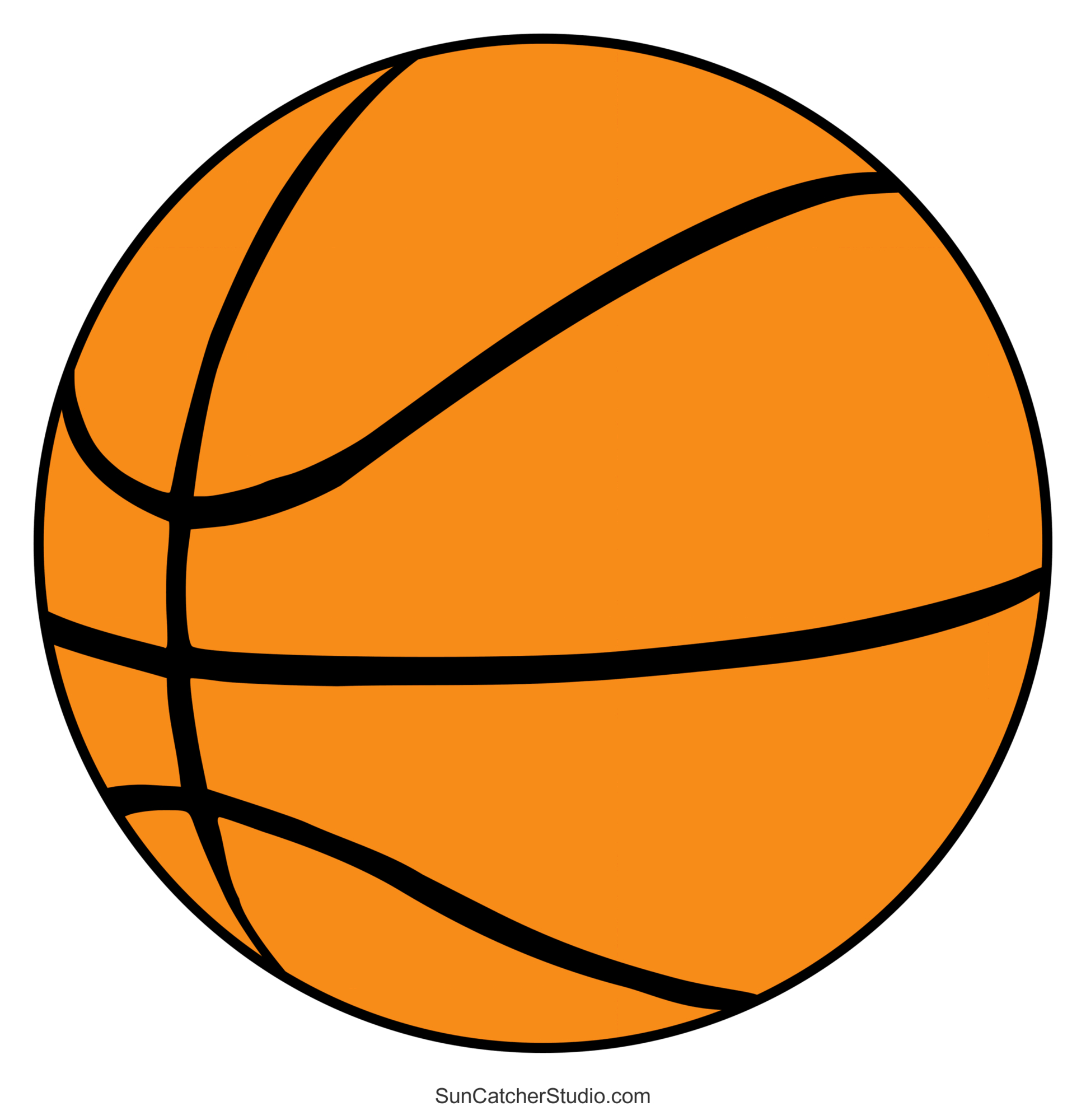 Sports And Ball Patterns And Clip Art (Printable Stencils) – Free in Free Printable Basketball Images