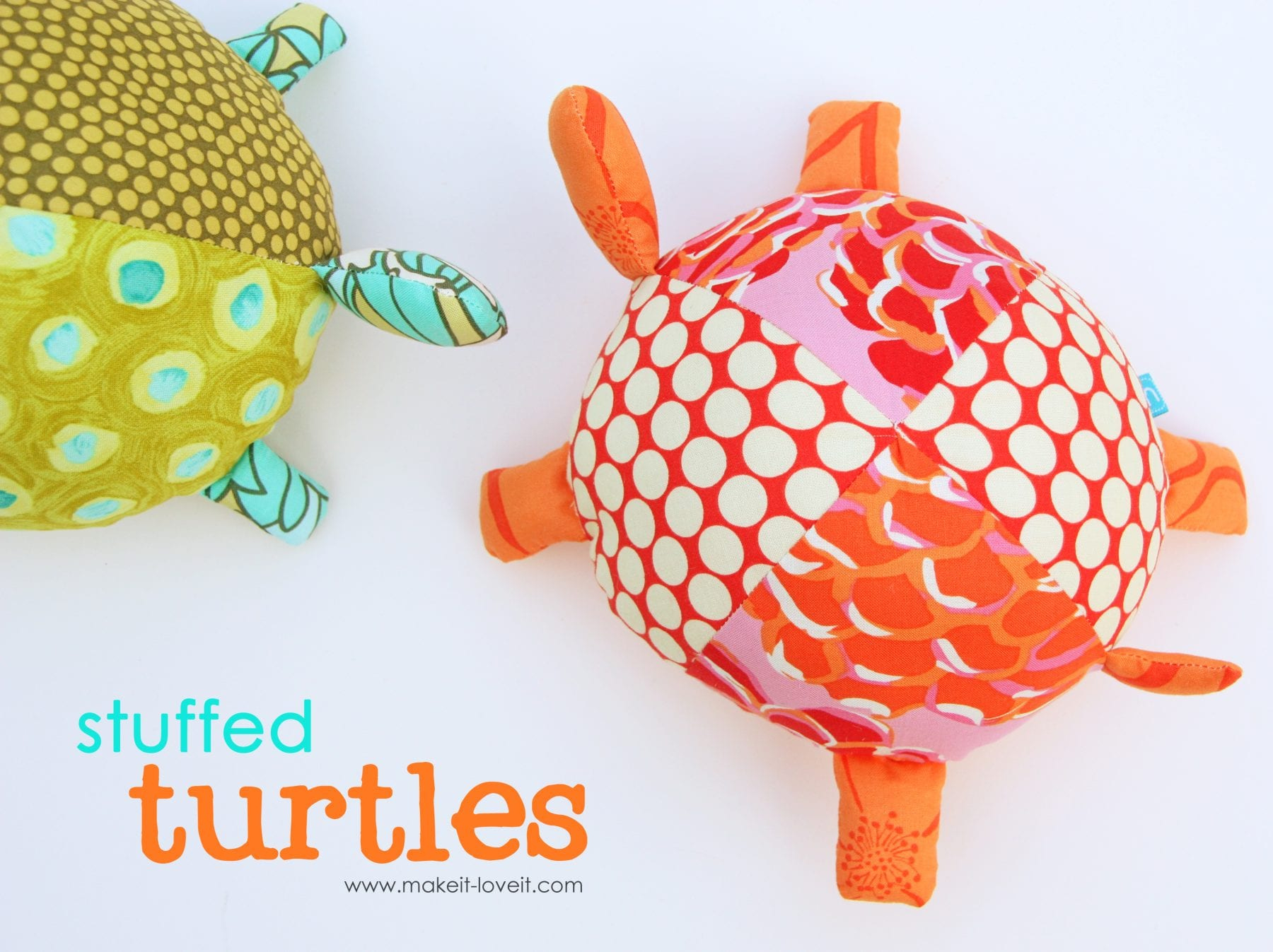 Stuffed Fabric Turtles (With Pattern Pieces) | Make It &amp;amp; Love It inside Free Printable Turtle Sewing Patterns
