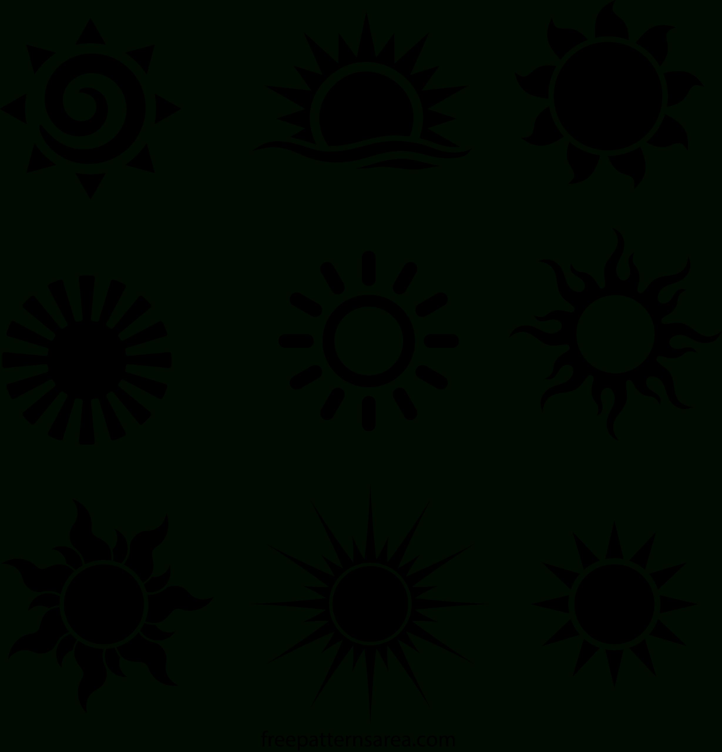 Sun Vector Files | Free Printable Stencils Templates within Free Printable Sun Stencils