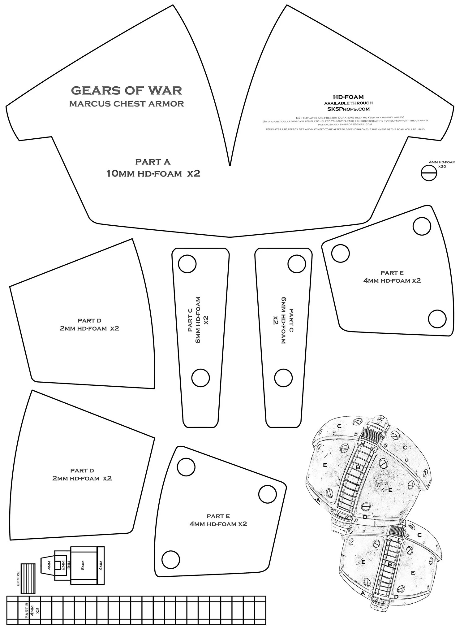 Templates — Sks Props with Free Shoulder Armor Template