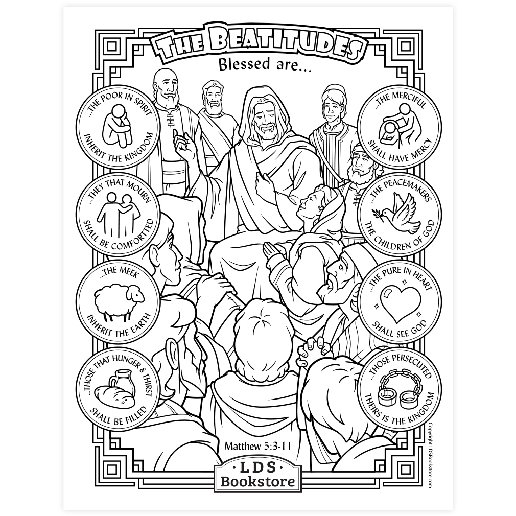 The Beatitudes Coloring Page - Printable inside Free Printable Beatitudes