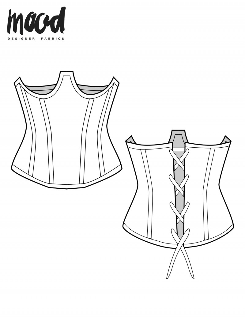The Parker Corset - Free Sewing Pattern in Printable Underbust Corset Pattern