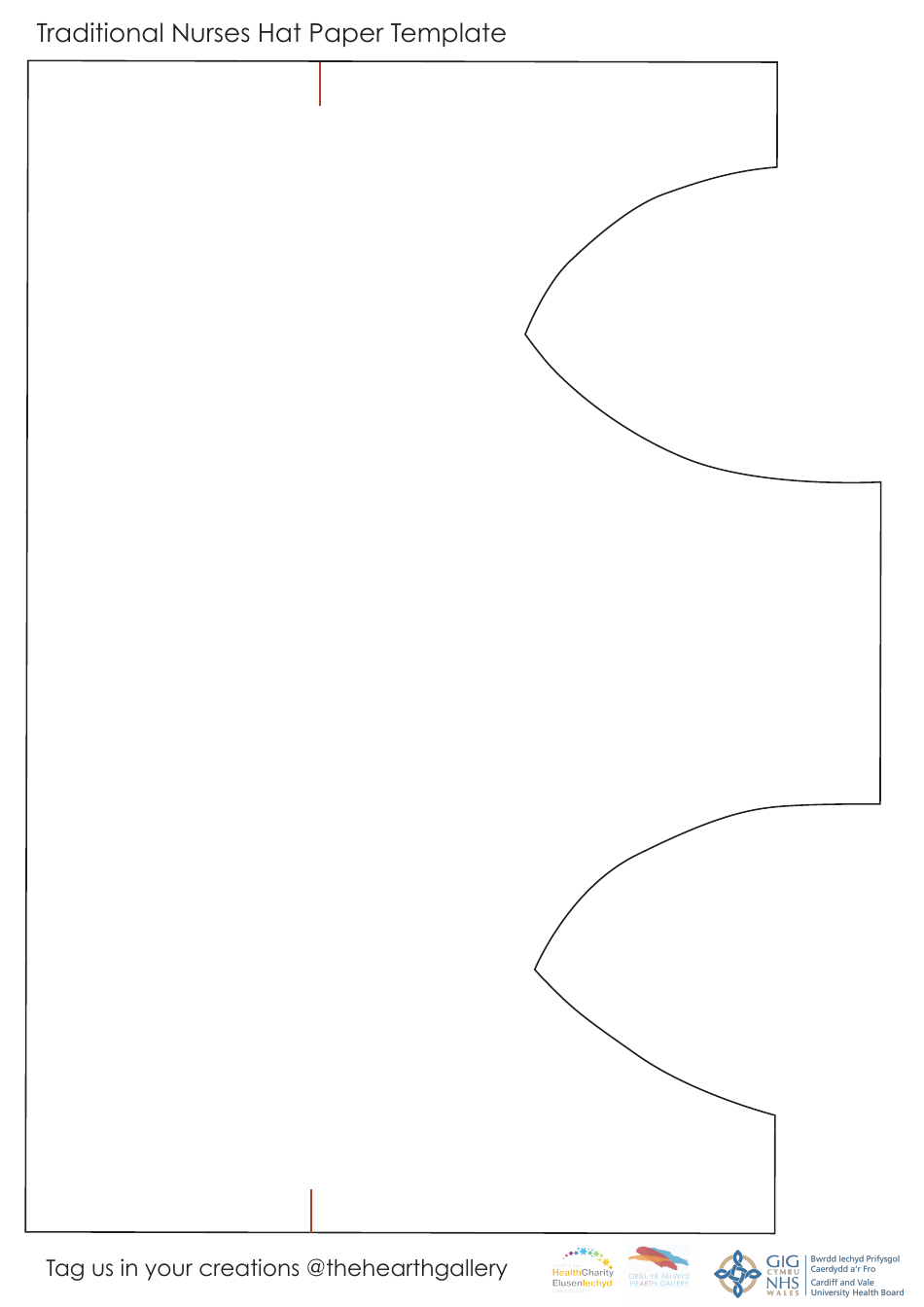 Traditional Nurses Hat Paper Template Download Printable Pdf regarding Free Printable Nurses Cap Pattern