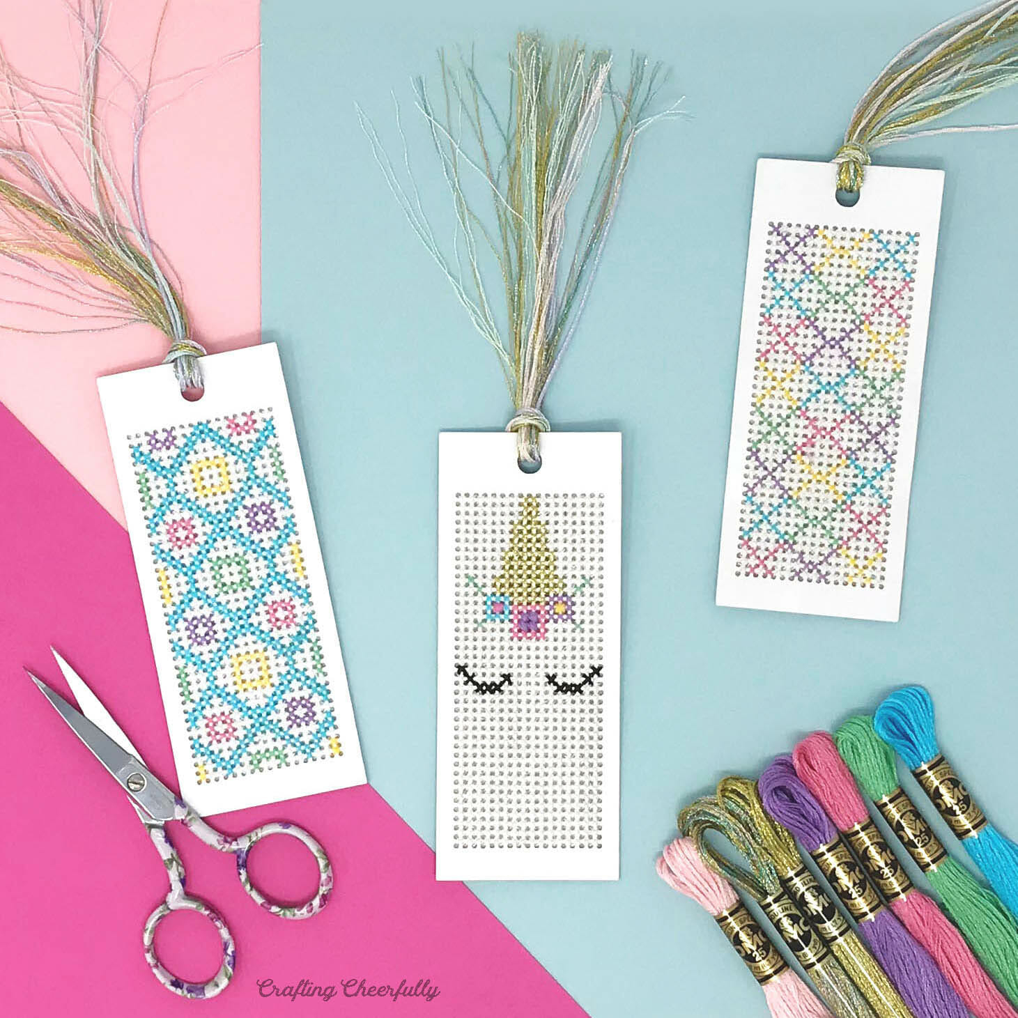 Unicorn Cross-Stitch Bookmarks With Free Pattern - Crafting Cheerfully inside Free Cross Stitch Bookmark Pattern Printable Easy