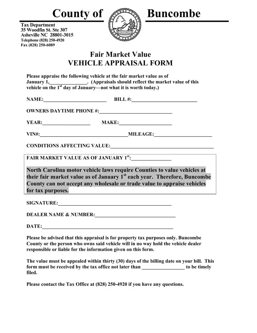 Vehicle Appraisal Form ≡ Fill Out Printable Pdf Forms Online within Free Printable Vehicle Appraisal Form