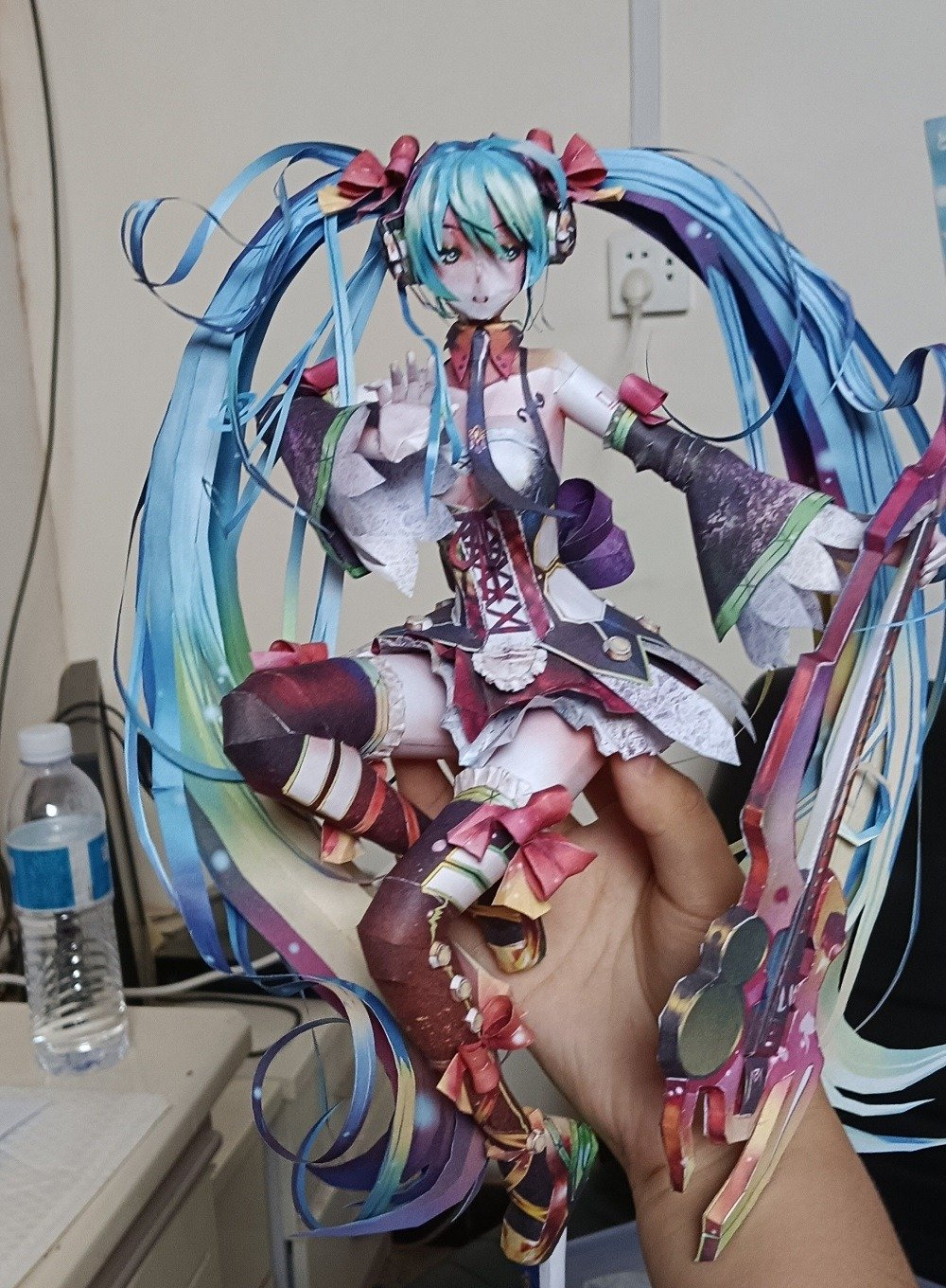 Virtual Pop Star Hatsune Miku Papercraft with Anime Papercraft Templates Free