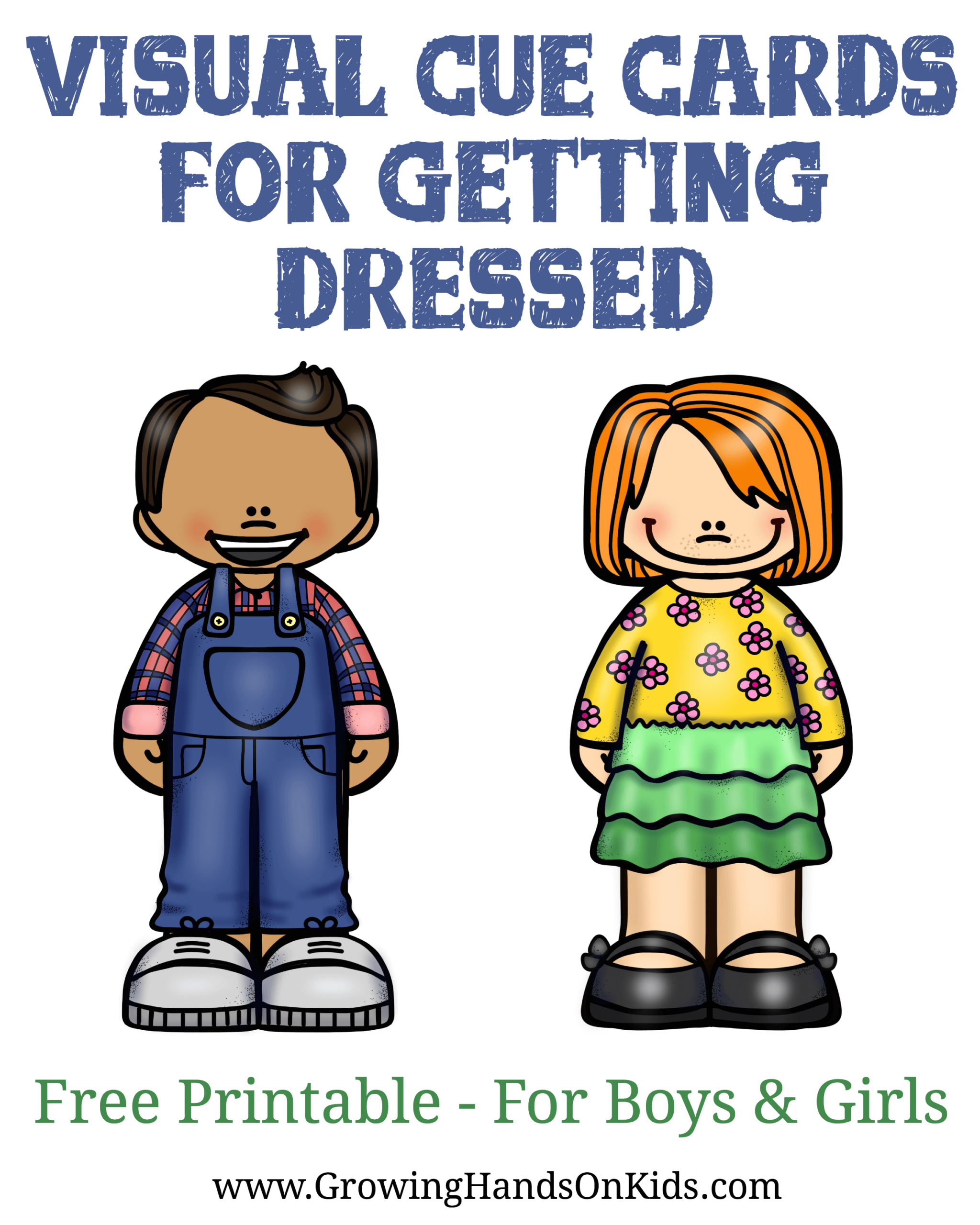 Visual-Direction-Cards-For-Getting-Dressed-Cover - Growing Hands throughout Free Printable Direction Cards