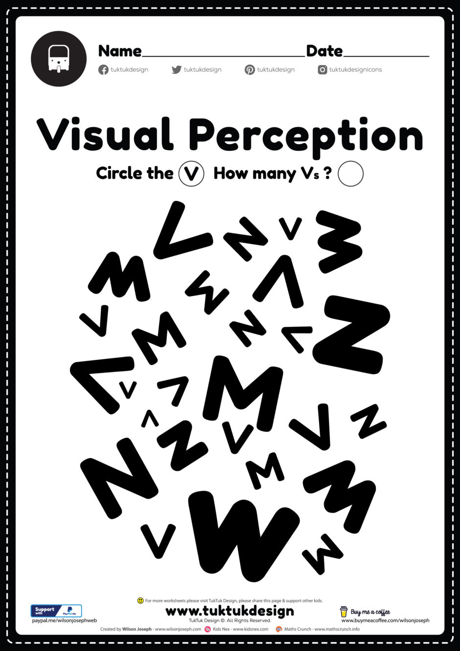 Visual Perceptual Skills Activity - Free Printable Pdf for Free Printable Visual Motor Worksheets