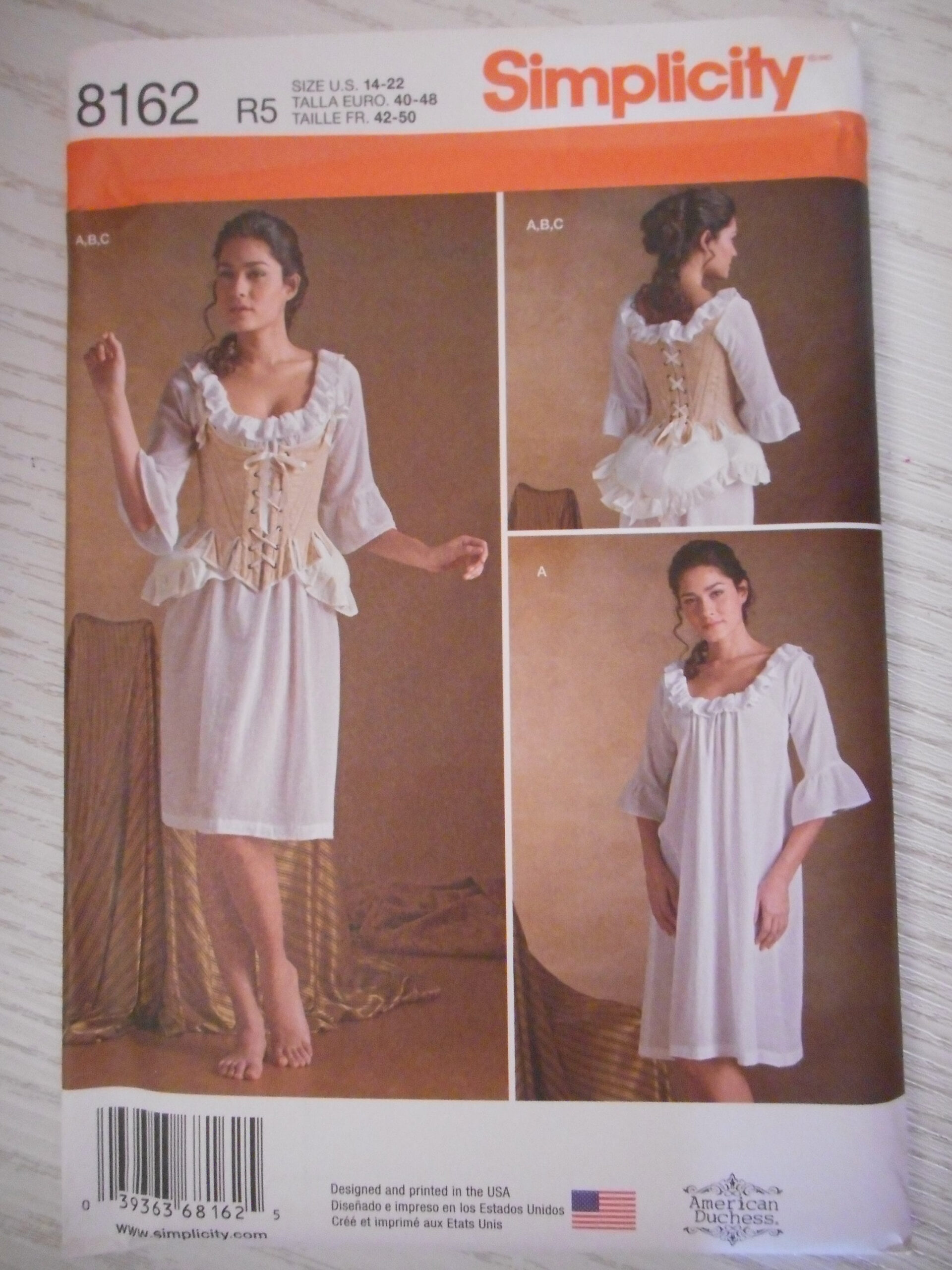 Womens Historical 18Th Century Costume Under Garments. Like New intended for 18th Century Night Gown Printable Pattern