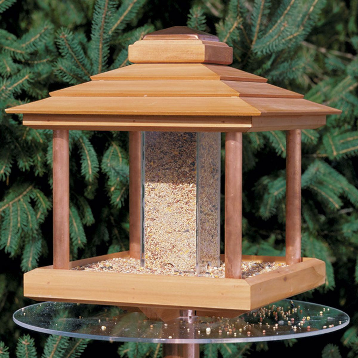 Woodsmith Cedar Bird Feeder Plan pertaining to Bird Feeder Patterns Free Printable