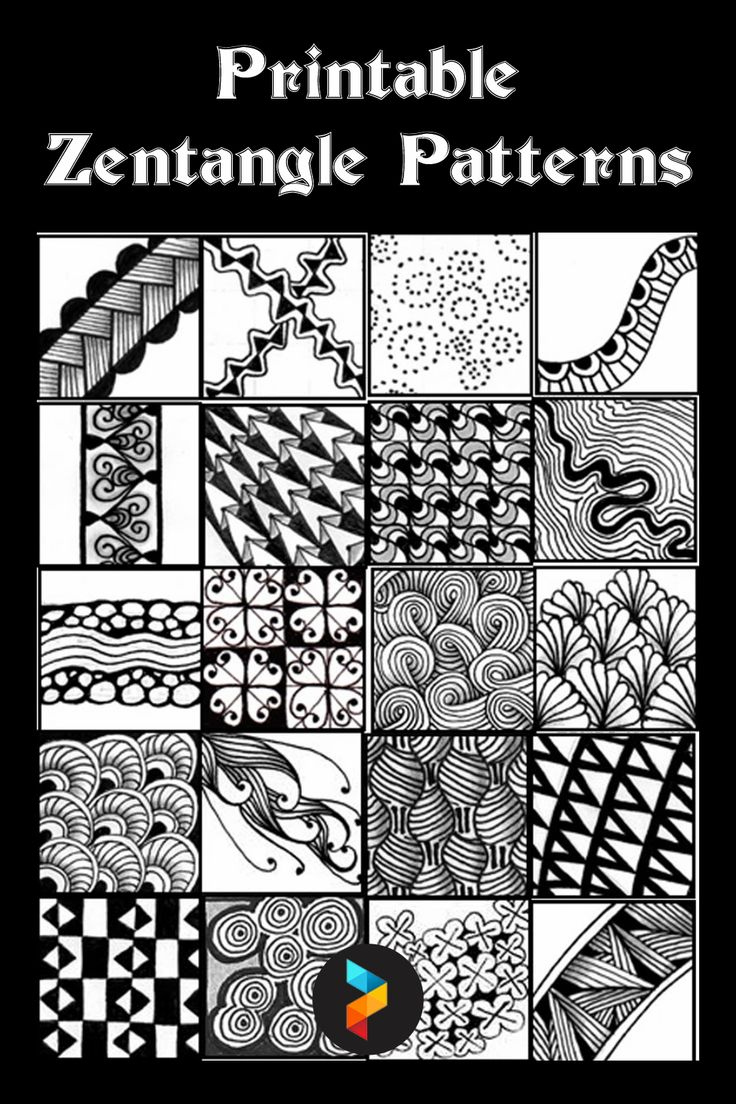 Zentangle Patterns - 10 Free Pdf Printables | Printablee pertaining to Free Zentangle Pattern Printables